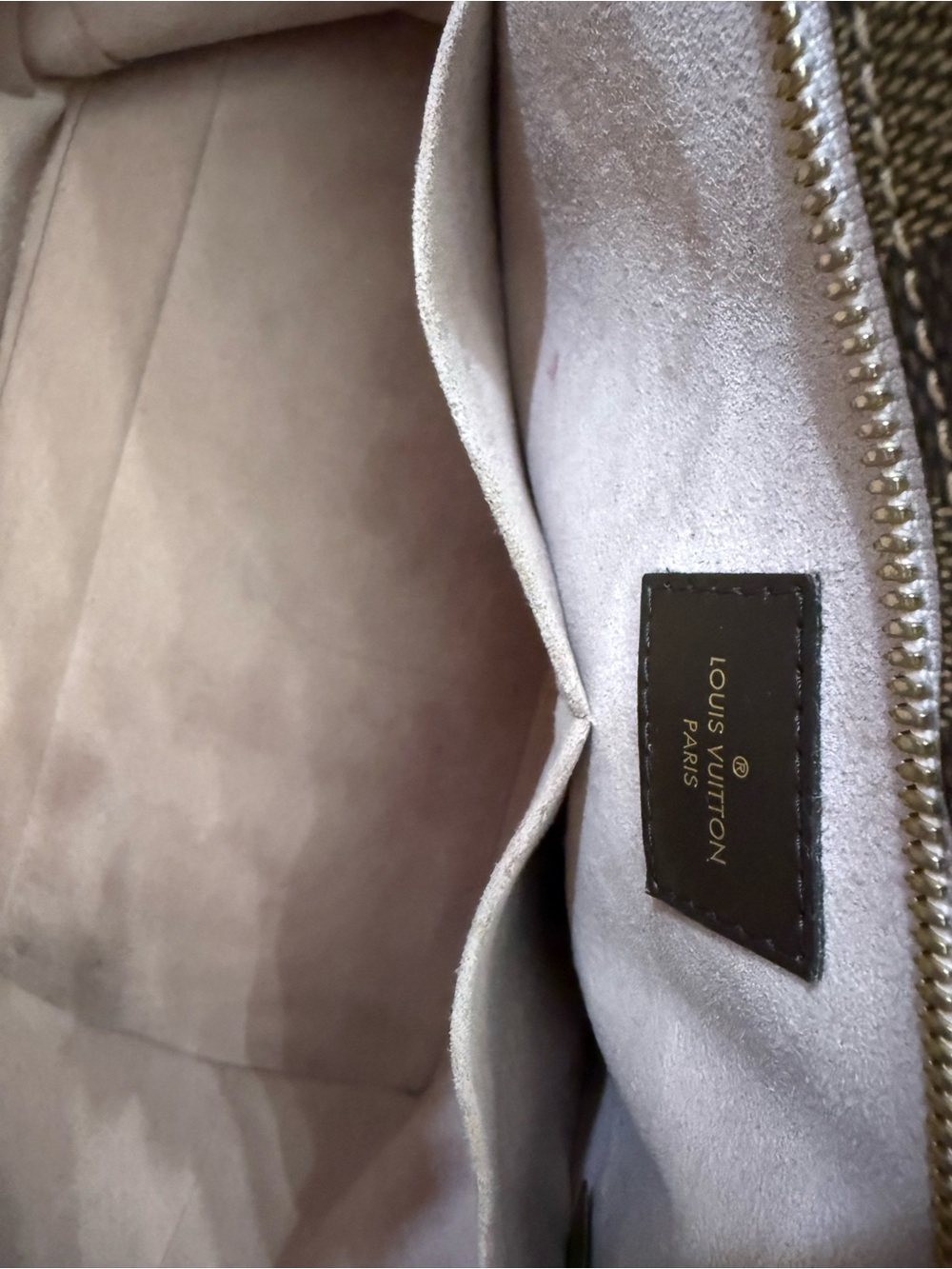 Louis Vuitton Damier Ebene Tote with Pink Center Panel - Picture 11 of 15